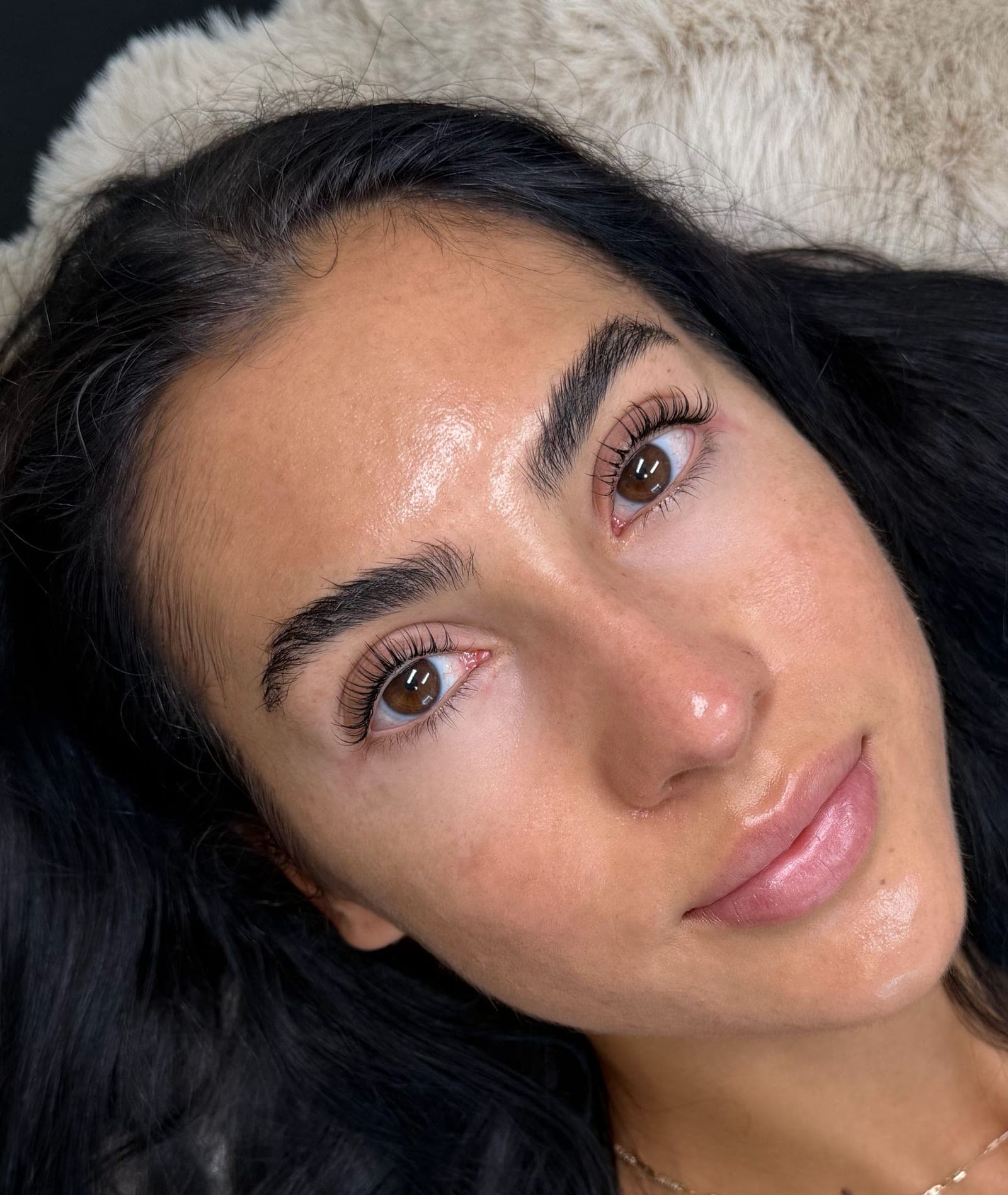 Lash lift result at Bondi Aesthetic Room, beautifully curled and lifted lashes in Bondi Beach Sydney