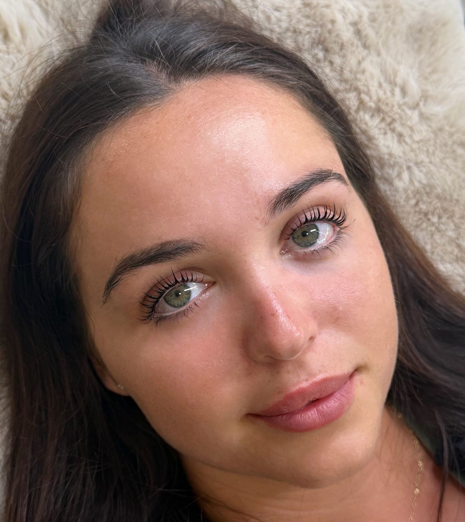 Lash lift result at Bondi Aesthetic Room, beautifully curled and lifted lashes in Bondi Beach Sydney